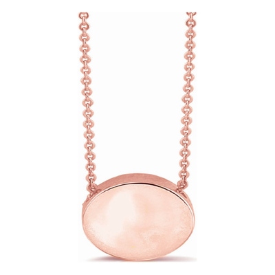 See You 704 R 14 karaat roségouden ketting met ashanger rondje met hars