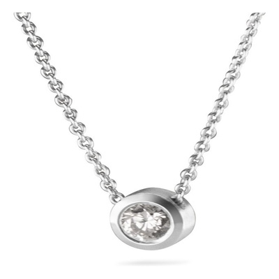 See You 710 S Zilveren ketting en ashanger met zirkonia en hars