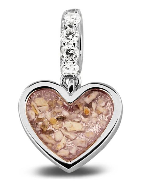 See You 807 S Zilveren asbedel hart zirkonia met hars