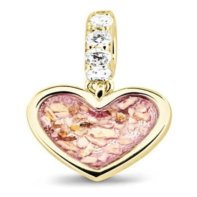 See You 807 Y 14k gouden asbedel hart met zirkonia en hars