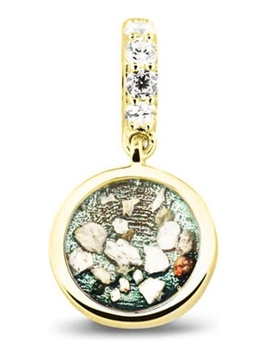 See You 810 S 14k gouden asbedel met zirkonia en hars