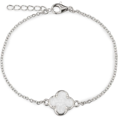 See You BL-016-S Zilveren klaver armband met moedermelk
