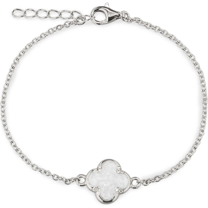 See You BL-016-S Zilveren klaver armband met moedermelk