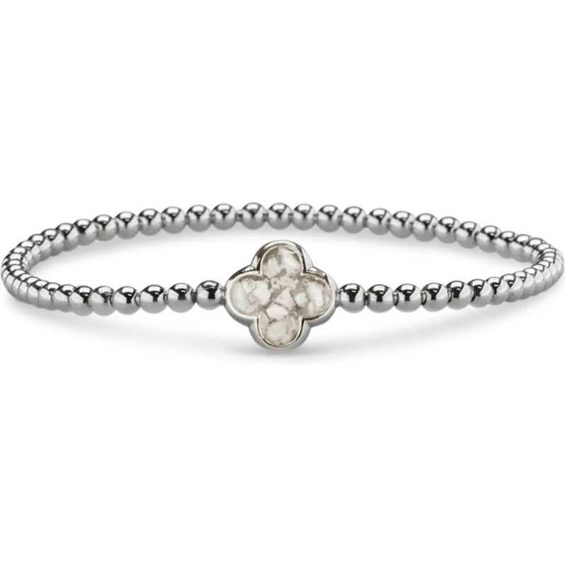 See You BL-015 Zilveren bolletjes armband met moedermelk