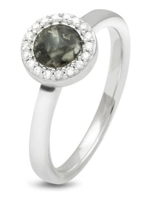 See You RG 010 Zilveren asring met zirkonia en hars