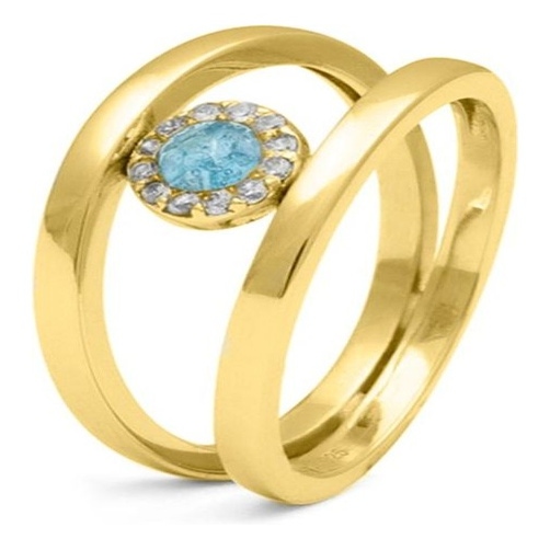 See You RG 015 14k gouden asring met diamant en hars