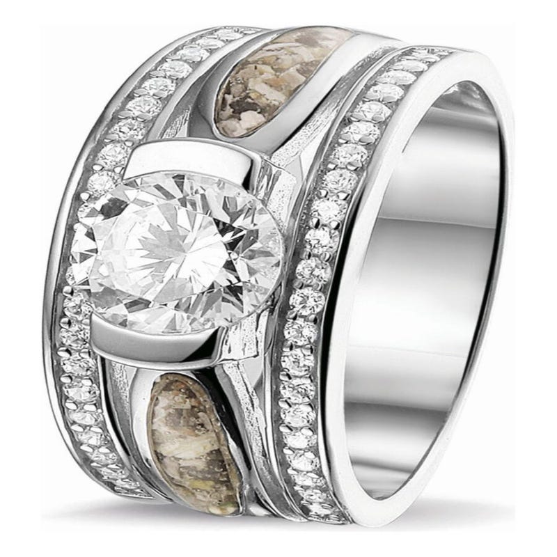 See You RG 041 Zilveren asring zirkonia 10 mm met hars