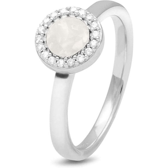 See You RG-010 Zilveren ring met zirkonia en moedermelk 