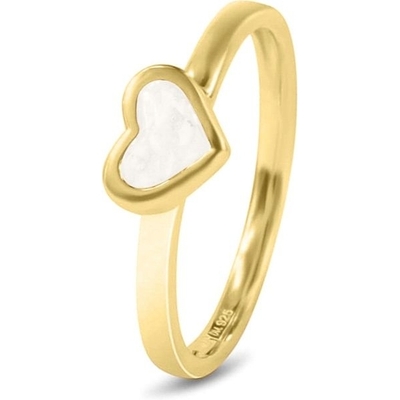 See You RG-011-Y14 14k gouden ring hartje met moedermelk