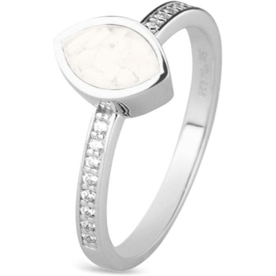 See You RG-016 Zilveren ring met zirkonia en moedermelk
