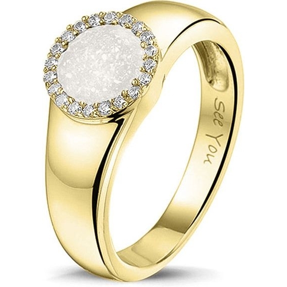 See You RG-021-Y14D 14k gouden ring met diamant en moedermelk
