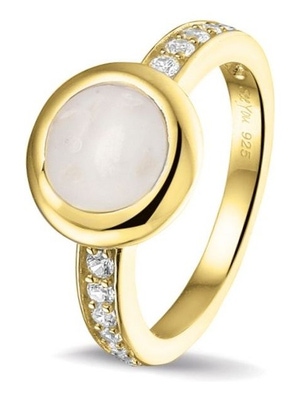 See You RG 035 14k gouden asring met diamant en hars