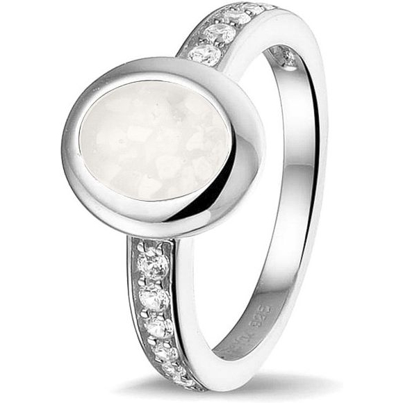 See You RG-036-S Zilveren ring met zirkonia en moedermelk