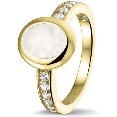 See You RG-036-Y14Z 14k gouden ring met zirkonia en moedermelk
