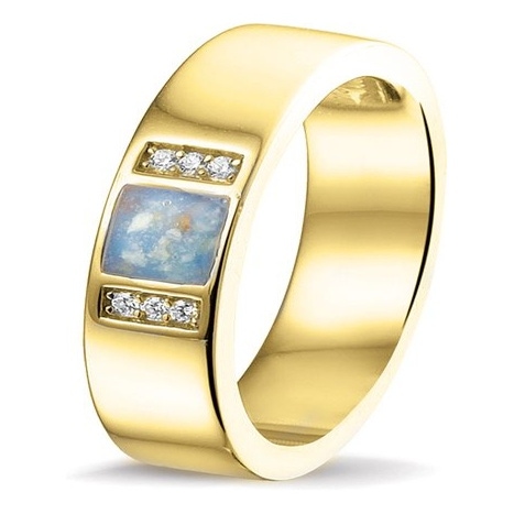 See You RG 037 14k gouden asring met diamant en hars