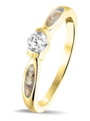 See You RG 043 14k gouden asring met zirkonia en hars