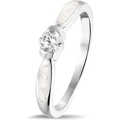 See You RG-043-S Zilveren ring met zirkonia en moedermelk