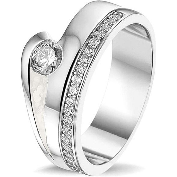 See You RG-044-S Zilveren ring met zirkonia en moedermelk