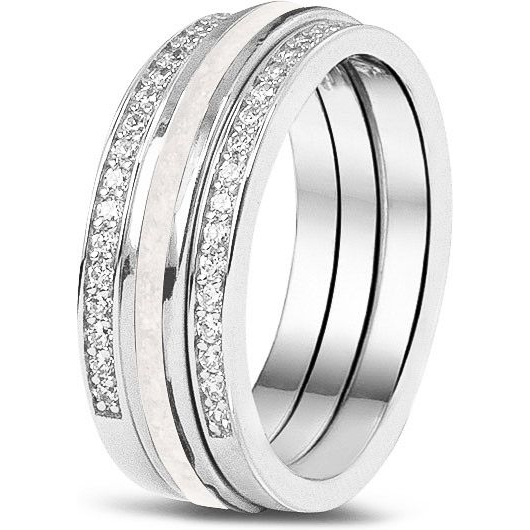See You RG-046-027-S Zilveren ring met zirkonia en moedermelk