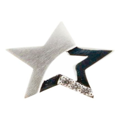 See You RL 002 Zilveren ster ashanger zirkonia met hars
