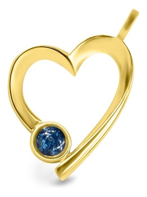 See You RL 004 14k gouden ashanger hart met hars