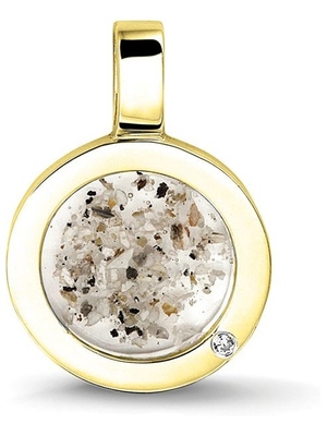 See You RL 007 T 14k gouden ashanger met zirkonia en hars