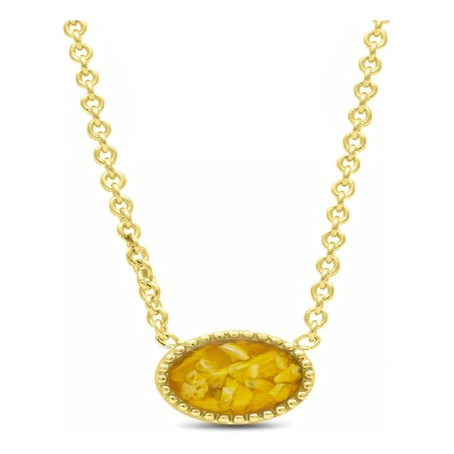See You RWS 011 14k gouden ketting met ashanger met hars