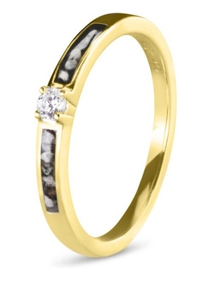 See You RWS 013 14k gouden asring met zirkonia en hars