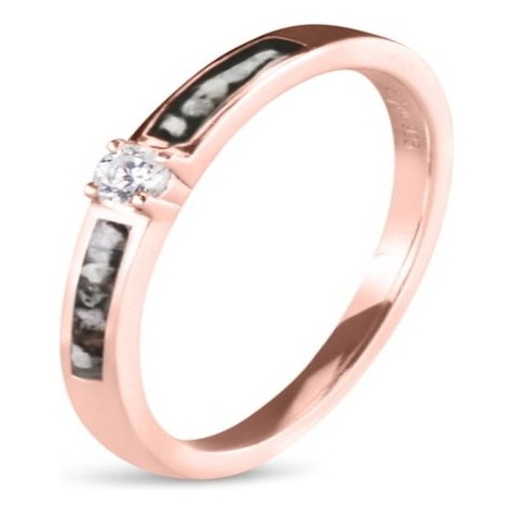 See You RWS 013 14k roségouden asring met diamant en hars