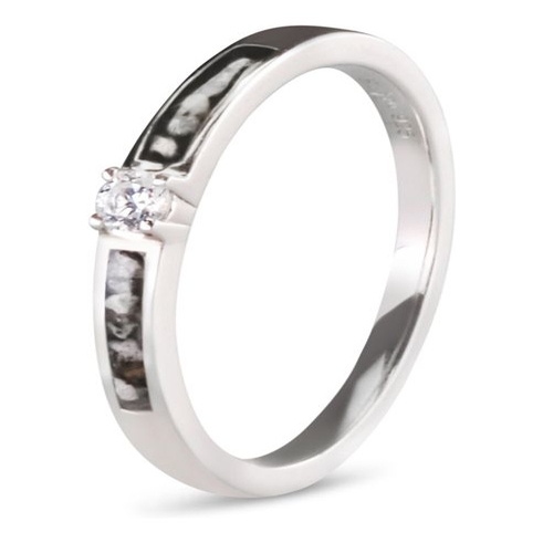 See You RWS 013 Zilveren asring met zirkonia en hars