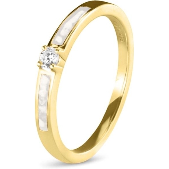 See You RY-013-Y14D 14k gouden ring met diamant en moedermelk 