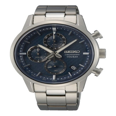 Seiko SSB387P1 Titanium heren chronograaf horloge 41,6 mm