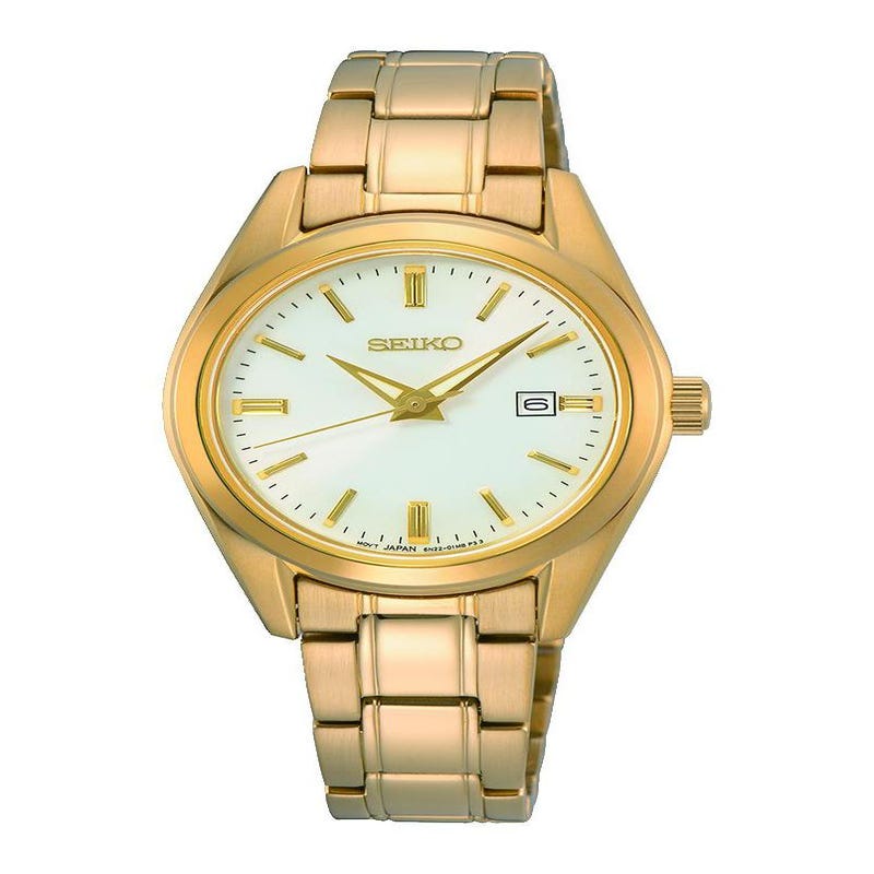 Seiko SUR632P1 Goudkleurig dameshorloge 30 mm