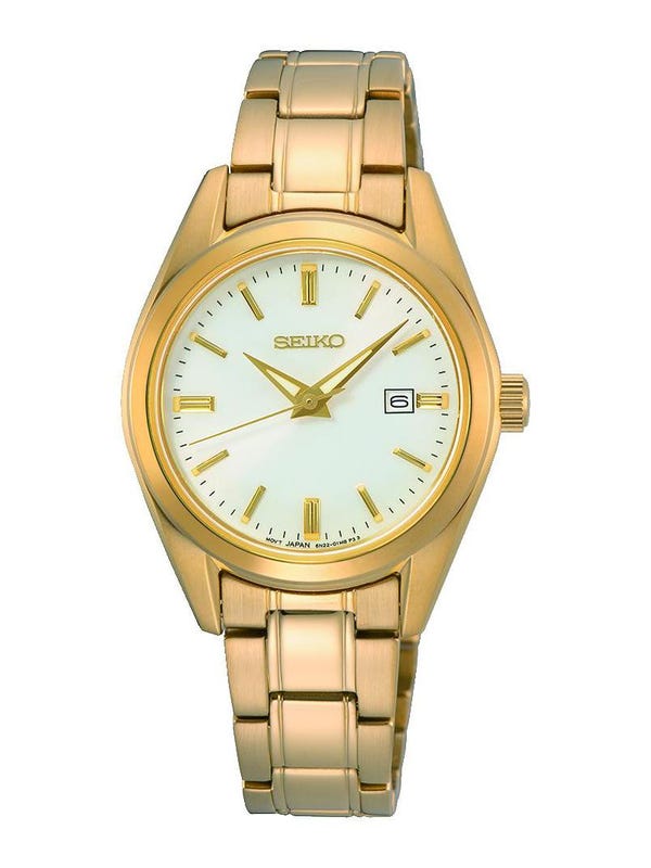 Seiko SUR632P1 Goudkleurig dameshorloge 30 mm