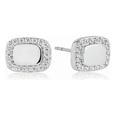 Sif Jakobs Jewellery SJ-E2787-CZ Follina Quadrato zilveren oorknopjes met zirkonia 10 mm