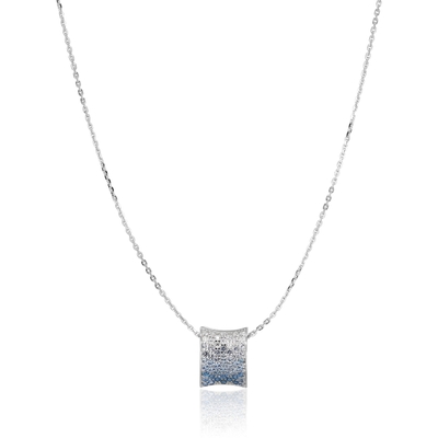 Sif Jakobs SJ-P2391-GBL Felline Concavo ketting met blauwe zirkonia