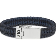 Silk Jewellery 841BBU Leather armband blauw