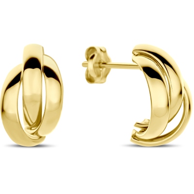 stekeroorringen 13 mm 14K geelgoud