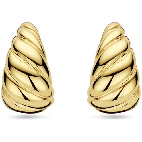 stekeroorringen 13 mm 14K geelgoud
