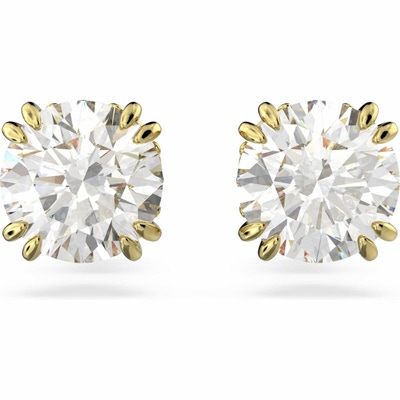 Swarovski 5642595 Constella goudkleurige oorknoppen 6x6 mm