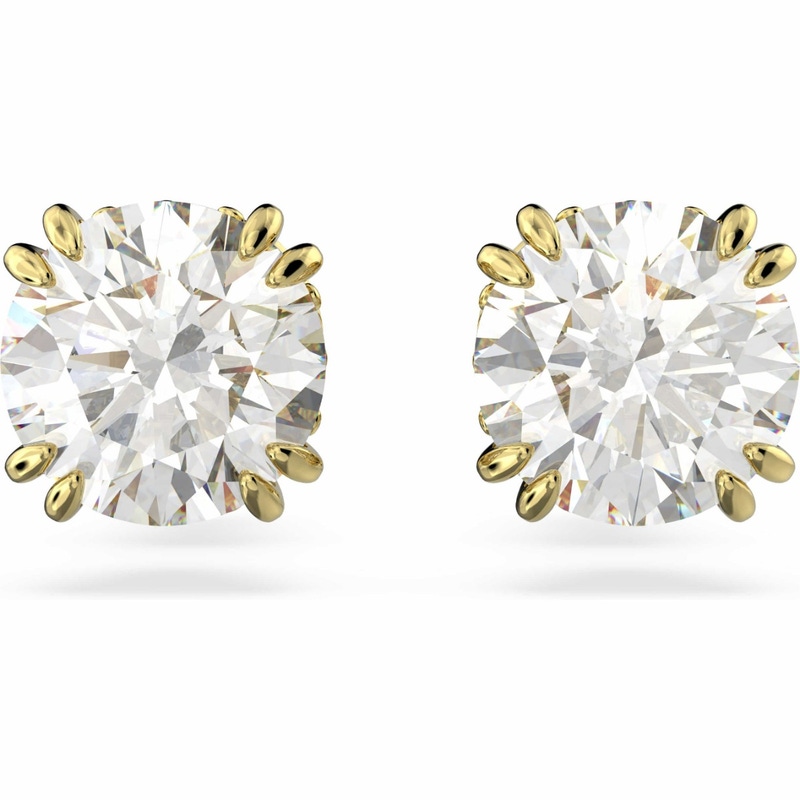 Swarovski 5642595 Constella goudkleurige oorknoppen 6x6 mm