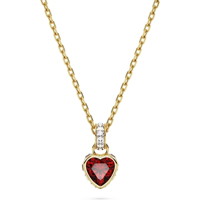 Swarovski 5648750 Stilla ketting goudkleurig met rood hart