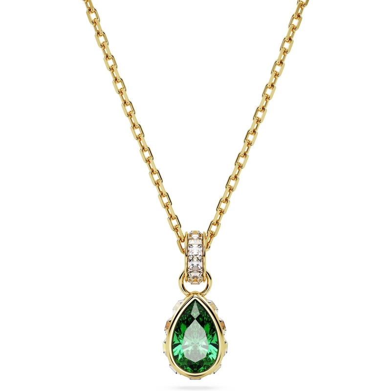 Swarovski 5648751 Stilla ketting goudkleurig met groene steen