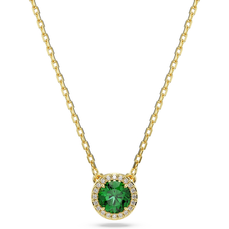 Swarovski 5680557 Una Angelic ketting met groene steen 38-45 cm