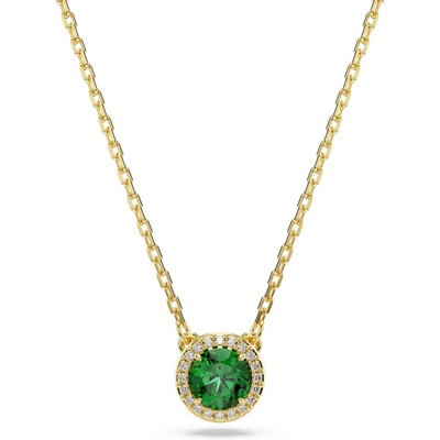 Swarovski 5680557 Una Angelic ketting met groene steen 38-45 cm