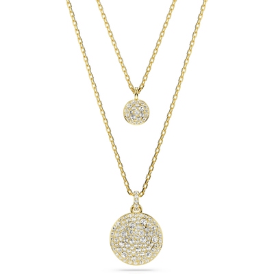 Swarovski 5683442 Meteora goudkleurige ketting met gelaagde hanger