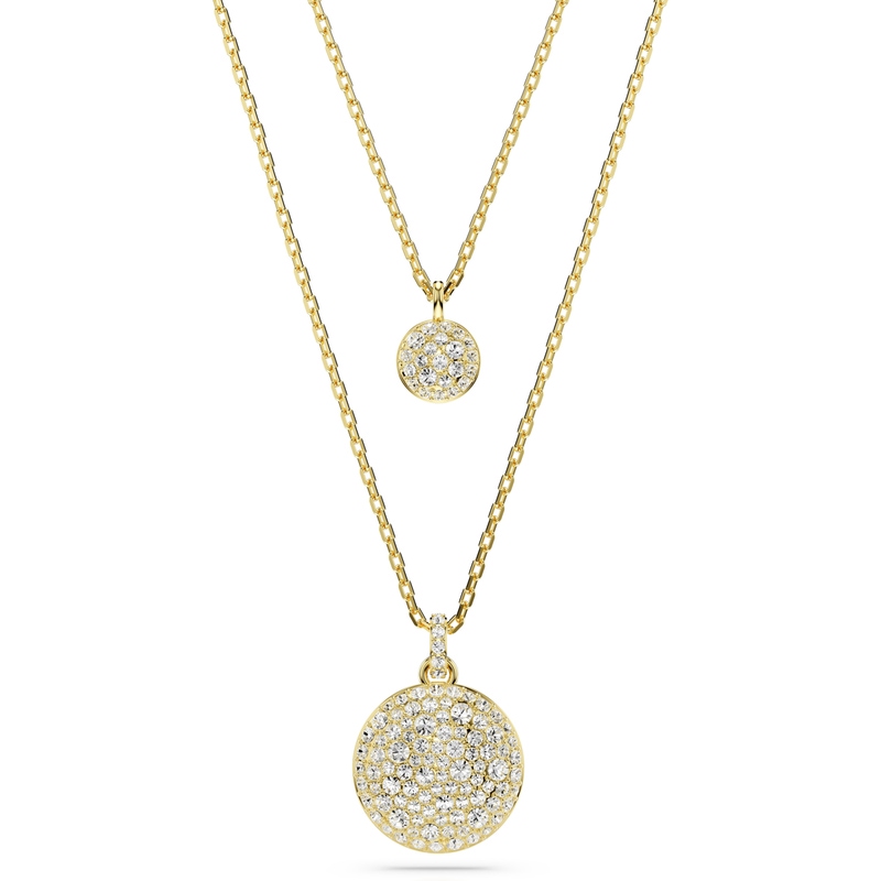 Swarovski 5683442 Meteora goudkleurige ketting met gelaagde hanger