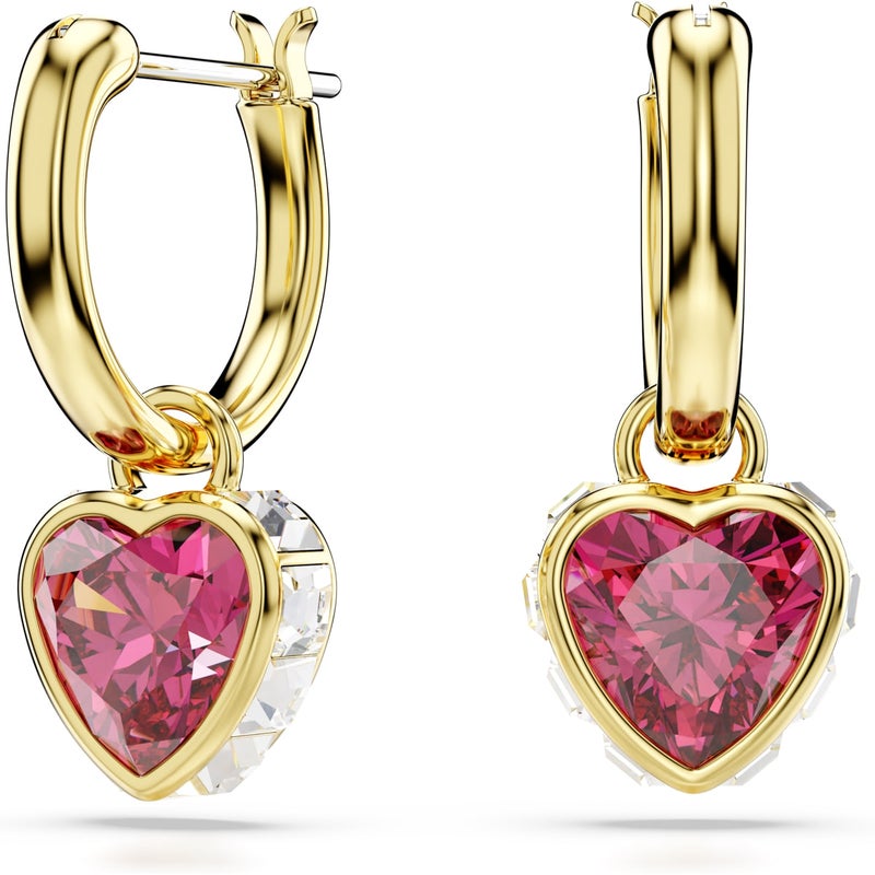Swarovski 5684760 Chroma goudkleurige oorhangers met hartje