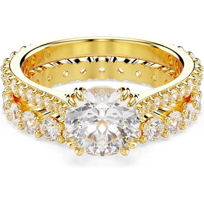 Swarovski Stilla goudkleurige ring met zirkonia