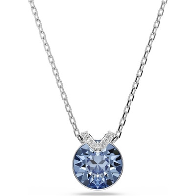 Swarovski 5734232 Bella ketting met v-hanger blauwe steen